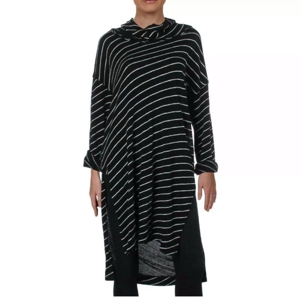 FREE PEOPLE Gotta Have It Indigo Oversized Navy & White Striped Tunic Size XS